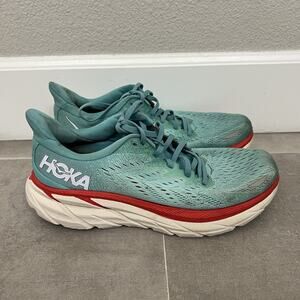 Hoka One One Clifton 8 Womens Size 9B Blue Mesh Running Sneakers Shoes
